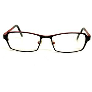 ProDesign Denmark 1264 c.6021 Black Red Rectangular Eyeglasses Frames 51-16-130